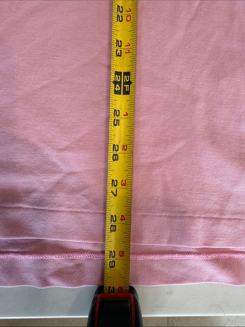 Ralph Lauren Pink Polo with Navy Pony and Collar Trim - Picture 7 of 8